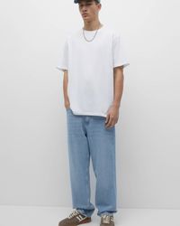 Pull&Bear - Basic Short Sleeve Cotton T Shirt - Lyst
