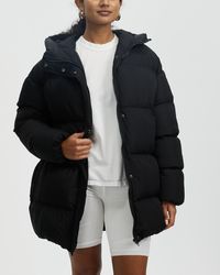 Glamorous Hooded Puffer Coat - Black