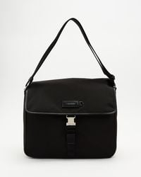 Calvin Klein Urban Utility Flap Messenger Bag - Black
