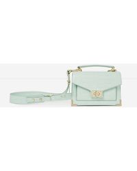 The Kooples Small Mint Green Croco-effect Emily Bag