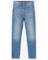 The Kooples Blauw Verwassen Jeans Met Zichtbare Knopen