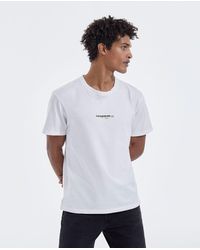 The Kooples White Cotton T-shirt With Triple Logo