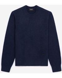 The Kooples Baumwolle DAMEN in Blau für Herren Damen Herren Bekleidung Herren Pullover und Strickware Rundhals Pullover 