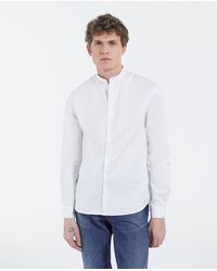The Kooples Shirt With Officer Collar - Men - White