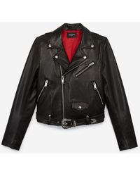The Kooples Zwartleren Jack Met Westernriem