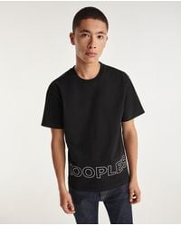 The Kooples Black Cotton T-shirt With Logo