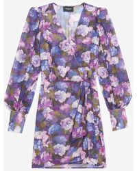 The Kooples Wickelkleid mit lila Print