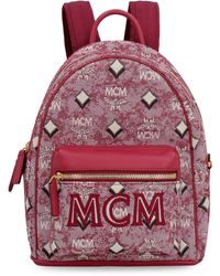MCM Mini Canvas Backpack - Red