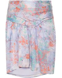 IRO - Floral Print Silk Mini Skirt - Lyst