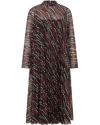 RED Valentino - Long Elegant Dress With Long Sleeves And Colorful Print - Lyst