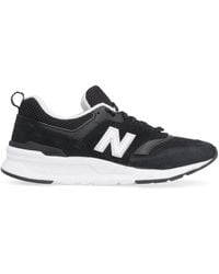 New Balance Logo Patch Lace-up Sneakers - Black