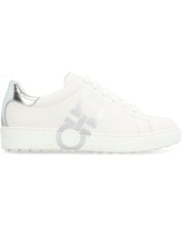 Ferragamo - Leather Low-Top Sneakers - Lyst