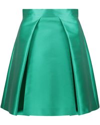 Alberta Ferretti - Pleated Midi Skirt - Lyst