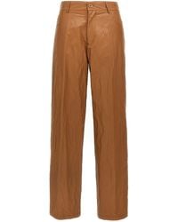 Nude - Leather-Effect Pants - Lyst