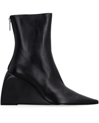 Off-White c/o Virgil Abloh Leather Ankle Boots - Black