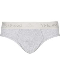 Vivienne Westwood - Set Of Three Cotton Briefs With Logoed Elastic Band - Lyst