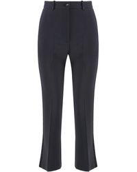 Elisabetta Franchi - Cropped Flared Trousers - Lyst