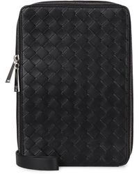Bottega Veneta - Maxi Intreccio Leather Messenger Bag - Lyst
