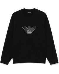 Emporio Armani - Logo Cotton Sweatshirt - Lyst