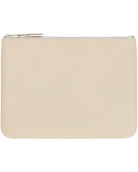Comme des Garçons - Logo Detail Flat Leather Pouch - Lyst