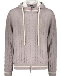 Kiton - High Collar Zipped Cardigan - Lyst