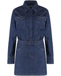 A.P.C. X Carhartt Aurelia Denim Dress in Blue | Lyst