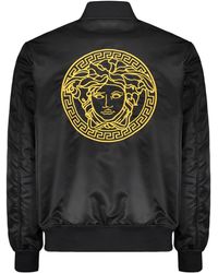 2022SS / VERSACE varsity jacket スタジャン VERSACE (ヴェルサーチ) ロゴ刺繍バーシティジャケット スタジャン