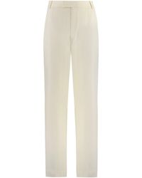 St. John - High-Waist Wide-Leg Trousers - Lyst