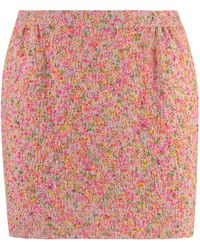 St. John - Boucle Knit Skirt - Lyst