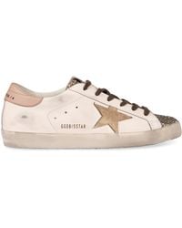 Golden Goose - Super-Star Leather Low-Top Sneakers - Lyst
