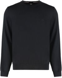 BOSS - Virgin Wool Crew-Neck Sweater - Lyst