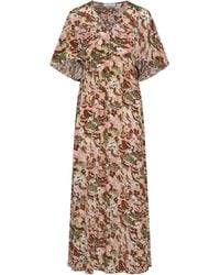 MARINELLA PICCINNO - Lucia Printed Silk Dress - Lyst