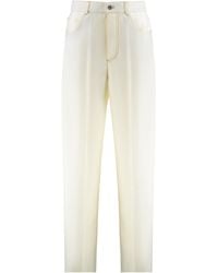 Bottega Veneta - Wool Wide-Leg Trousers - Lyst