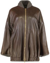 Alberta Ferretti - Leather Jacket - Lyst