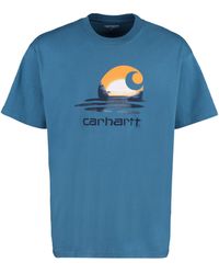 Carhartt Printed Cotton T-shirt - Blue