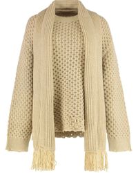 MM6 by Maison Martin Margiela - Wool-blend Crew-neck Sweater - Lyst