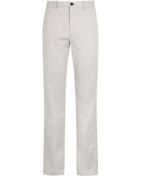 Z Zegna Cotton Mid-waisted Straight Leg Pants for Men Slacks and Chinos Z Zegna Trousers Slacks and Chinos Mens Trousers 