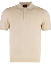 Drumohr - Knitted Cotton Polo Shirt - Lyst