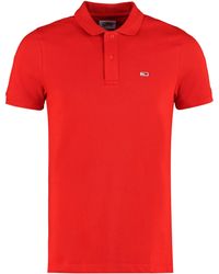 Tommy Hilfiger Cotton Piqué Polo Shirt - Red