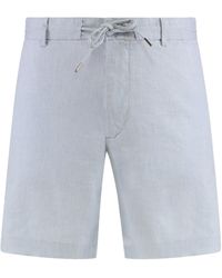 BOSS - Linen Blend Bermuda-Shorts - Lyst