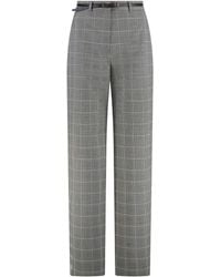 Max Mara - Mazurca Prince Of Wales Motif Wool Trousers - Lyst