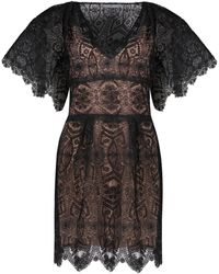 Alberta Ferretti - Lace Mini Dress - Lyst