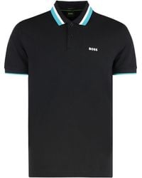 BOSS - Cotton-Piqué Polo Shirt - Lyst