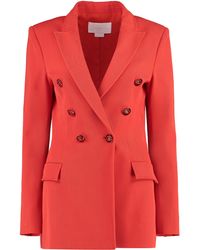 Genny - Double-Breasted Wool Blazer - Lyst