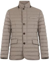 Moorer - Mud-Colored Puffer Jacket With A Casual And Versatile Design - Lyst