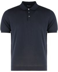 Drumohr - Knitted Cotton Polo Shirt - Lyst