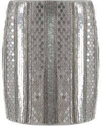 Alberta Ferretti - Mini Skirt With Sequins - Lyst