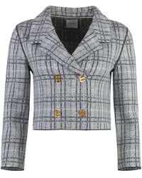 St. John - Double Breasted Blazer - Lyst