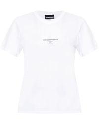 Emporio Armani - Logo Cotton T-Shirt - Lyst