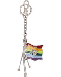 Versace - Tone Metal Key Ring And Clasp - Lyst